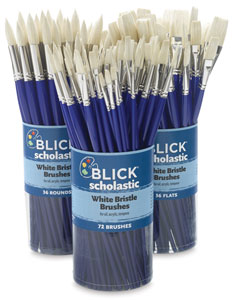Scholastic White Bristle Canisters Scholastic White Bristle Canisters