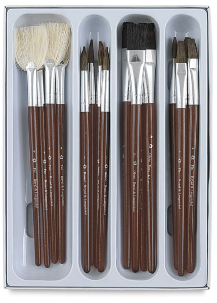 Ceramic Glaze Brushes, Set of 16