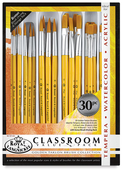 Golden Taklon Rounds and Flats, Set of 30