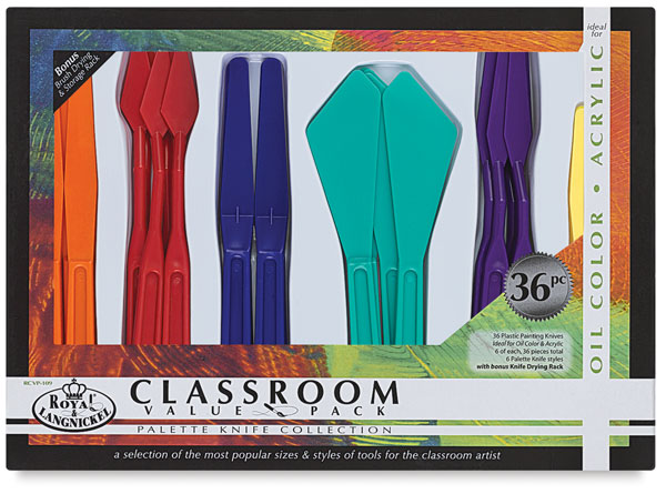 Plastic Palette Knives, Set of 36