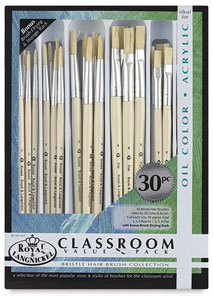 Bristle Rounds and Flats, Set of 30