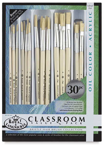 Bristle Rounds and Flats, Set of 30