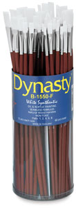 Synthetic Bristle Flat Brushes Canister Set of 60