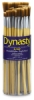 Bright Gold Nylon Acrylic Flat Brushes, Canister Set of 50
