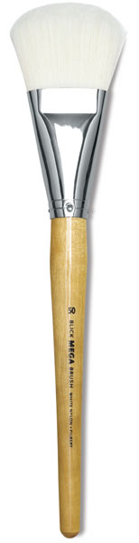 Mega White Synthetic Filbert