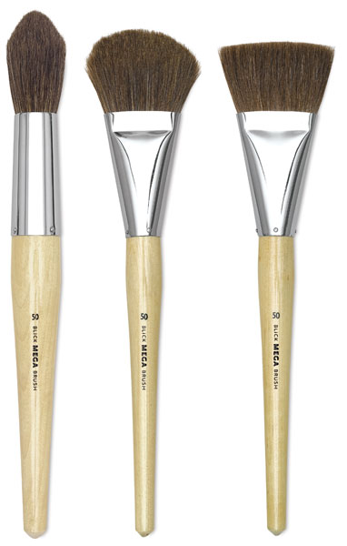 Round, Filbert, and Bright Brushes