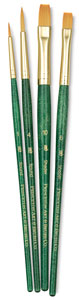 Golden Taklon Brushes, Set of 4 (#9116)