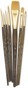 Golden Taklon Brushes, Set of 7 (#9141)