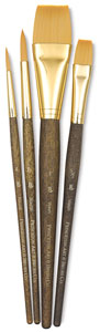 Golden Taklon Brushes, Set of 5 (#9146)
