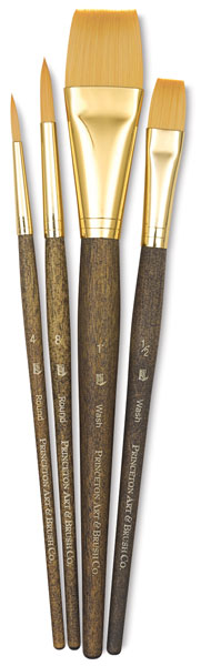 Golden Taklon Brushes, Set of 5 (#9146)