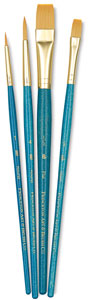 Golden Taklon Brushes, Set of 4 (#9171)