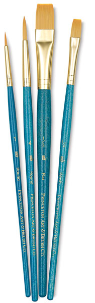 Golden Taklon Brushes, Set of 4 (#9171)
