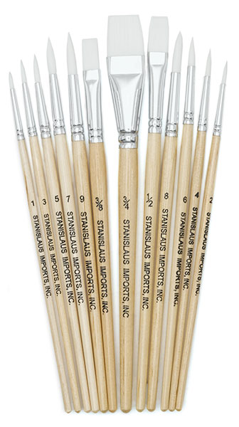 Mixed White Nylon, Set of 12