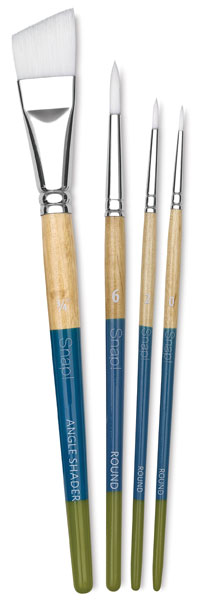 White Taklon, Set of 4