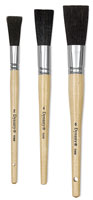 Dynasty Red-Letter Encaustic Black Bristle Oval Sash Brushes