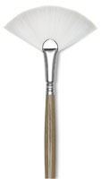 Escoda Toray White Synthetic Fan Long Handle