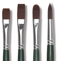 Silver Brush Ruby Satin Synthetic Brushes