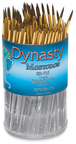Synthetic Round Brushes, Canister Set of 120