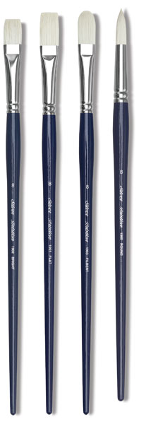 Bristlon Stiff White Synthetic Brushes