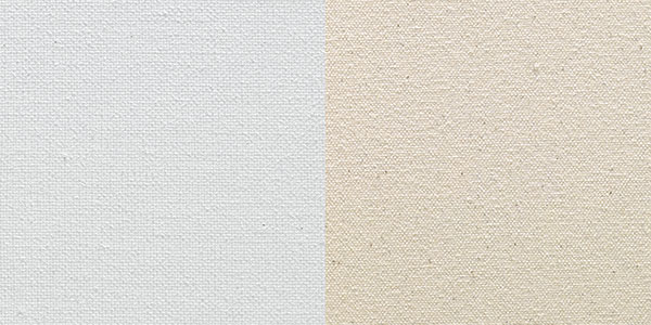 Oil-Primed Linen (Left) and Raw Linen (Right) Surfaces