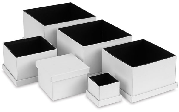 Canvas Boxes, Nested, Set of 6