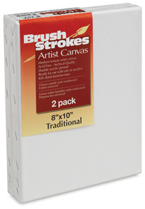 Brushstrokes Pre-Stretched Canvas, pkg of 2