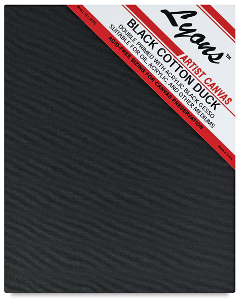 Black-Primed Stretched Canvas