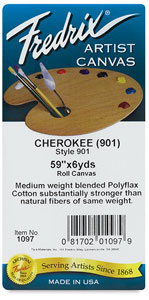 Style 901 Polyflax Acrylic Primed Cherokee Portrait Cotton Canvas, Roll