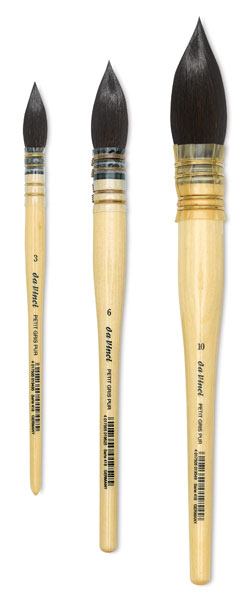 Blue Squirrel Quill, Sizes 3, 6, and 10