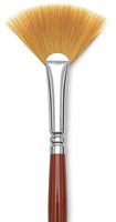 Silver Brush Golden Natural Fan