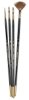 Renaissance Red Sable Long Handle Brushes for Oil/Acrylic, Set of 4