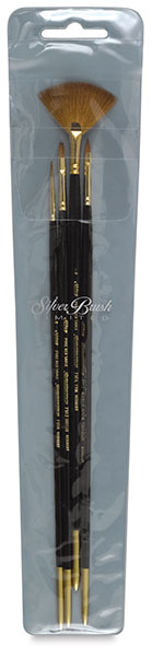 Renaissance Red Sable Oil/Acrylic Brushes, Set of 4
