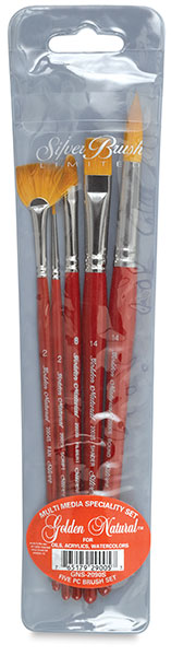 Golden Natural Watercolor Brushes, Set of 5
