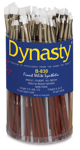 Finest White Synthetic Angle and Filbert, 72 Brush Assortment Finest White Synthetic Angle and Filbert, 72 Brush Assortment
