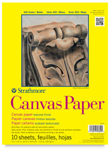 Canvas Paper Pad, 10 Sheets 9" × 12"