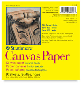 Canvas Paper Pad, 10 Sheets 6" × 6"