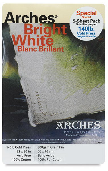 Pkg of 5 Sheets, Cold Press