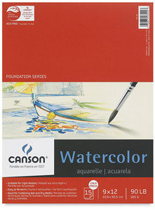 Watercolor Pad, 15 Sheets