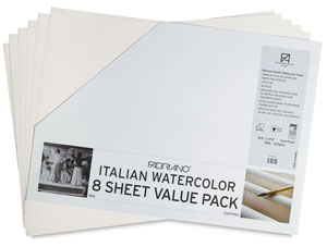 Italian Watercolor 8 Sheet Value Pack