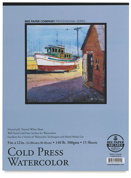 Watercolor Paper Pad, 15&nbsp;Sheets, 140&nbsp;lb