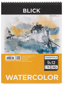 Watercolor Pad, 15 Sheets, Sprial-bound