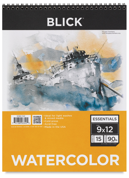 Watercolor Pad, 15 Sheets, Sprial-bound