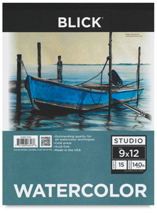 Watercolor Pad, 15 Sheets, Tapebound