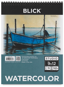 Watercolor Pad, 15 Sheets, Spiral-bound
