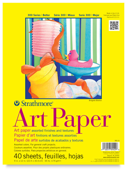 Colored Art Paper, 40 Sheet Pad 9" × 12"