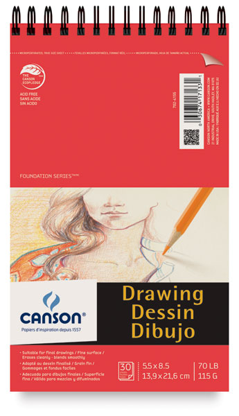 Drawing Pad, 30 Sheets  5&frac12;" &times; 8&frac12;" 