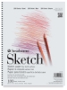 Sketch Pad, 100 Sheets Spiral Bound, Side