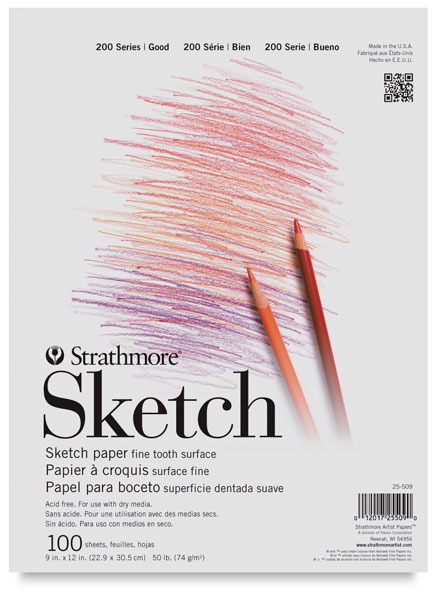 Sketch Pad, 100 Sheets Tape Bound, Top