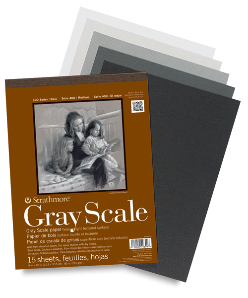 Gray Scale Pad, 15 Sheets 9" &times; 12"