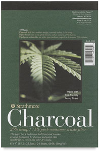 Charcoal Pad, 24 Sheets, 6" × 9"